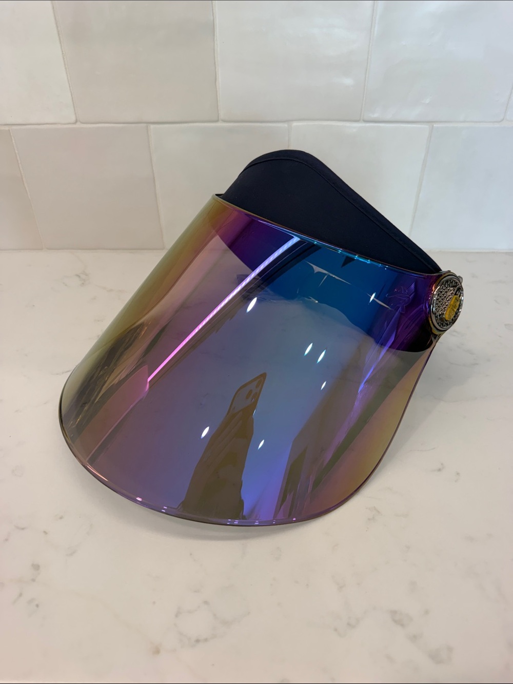 NWT Rare Iridescent Face Shield Visor - Multi-Color